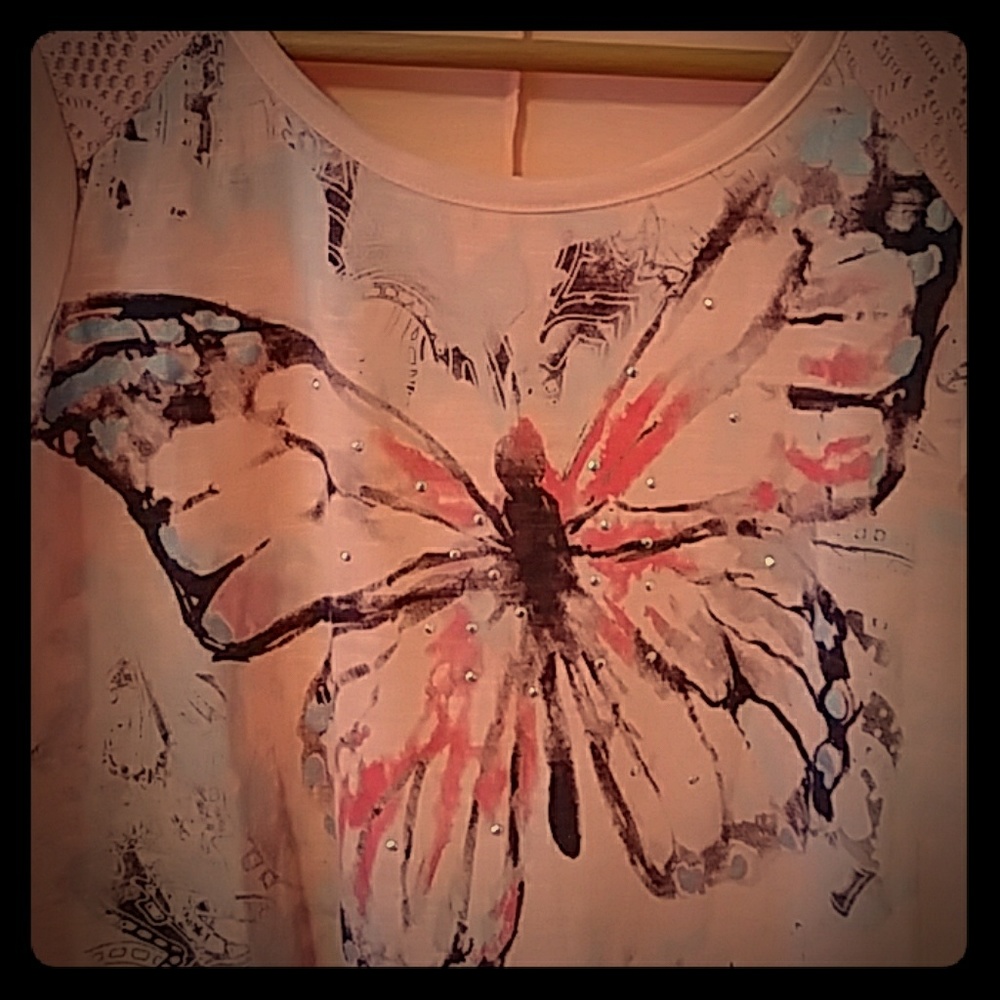 Crocheted Butterfly Blouse